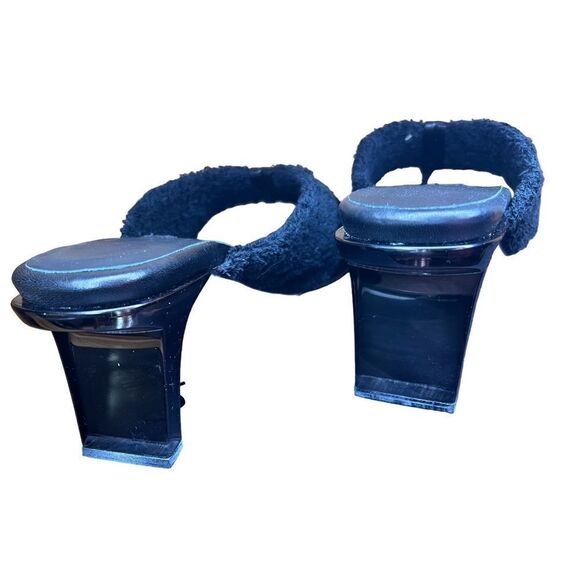 Miista Carissa French Terry Clear Heel Sandals in Black NWB Size 40 - Picture 8 of 10